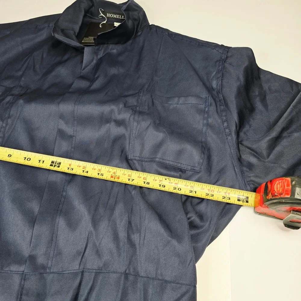 Homelex Mens Navy Blue Long Sleeve Zip Front Coveralls XL Workwear Jumpsuit